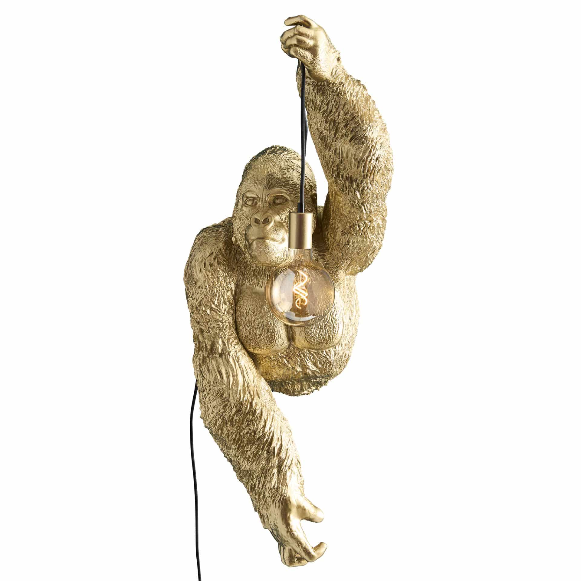 Wall Lamp Gorilla Jungle Jack, gold